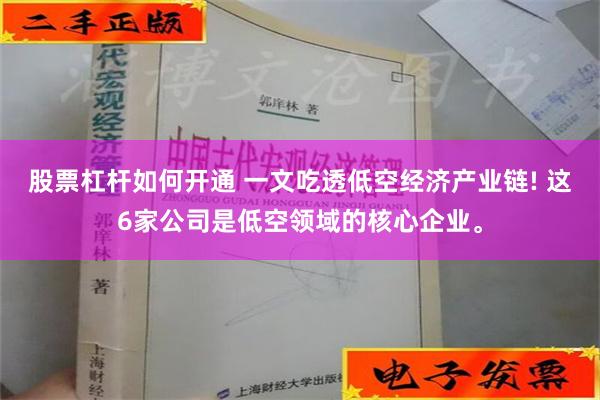 股票杠杆如何开通 一文吃透低空经济产业链! 这6家公司是低空领域的核心企业。