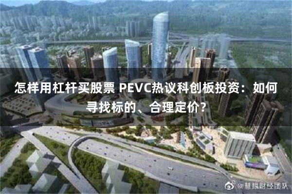 怎样用杠杆买股票 PEVC热议科创板投资：如何寻找标的、合理定价？